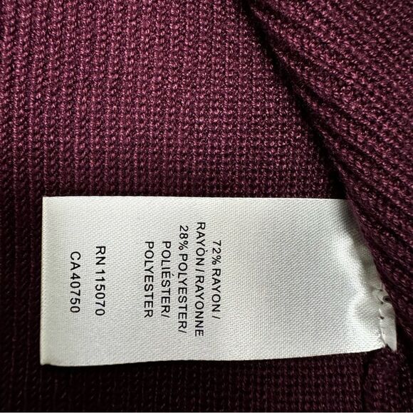 Nina Leonard Sweater V-Neck Dress “Deep Wine” Size Small NWT - Picture 8 of 10